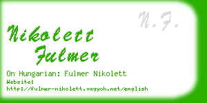 nikolett fulmer business card